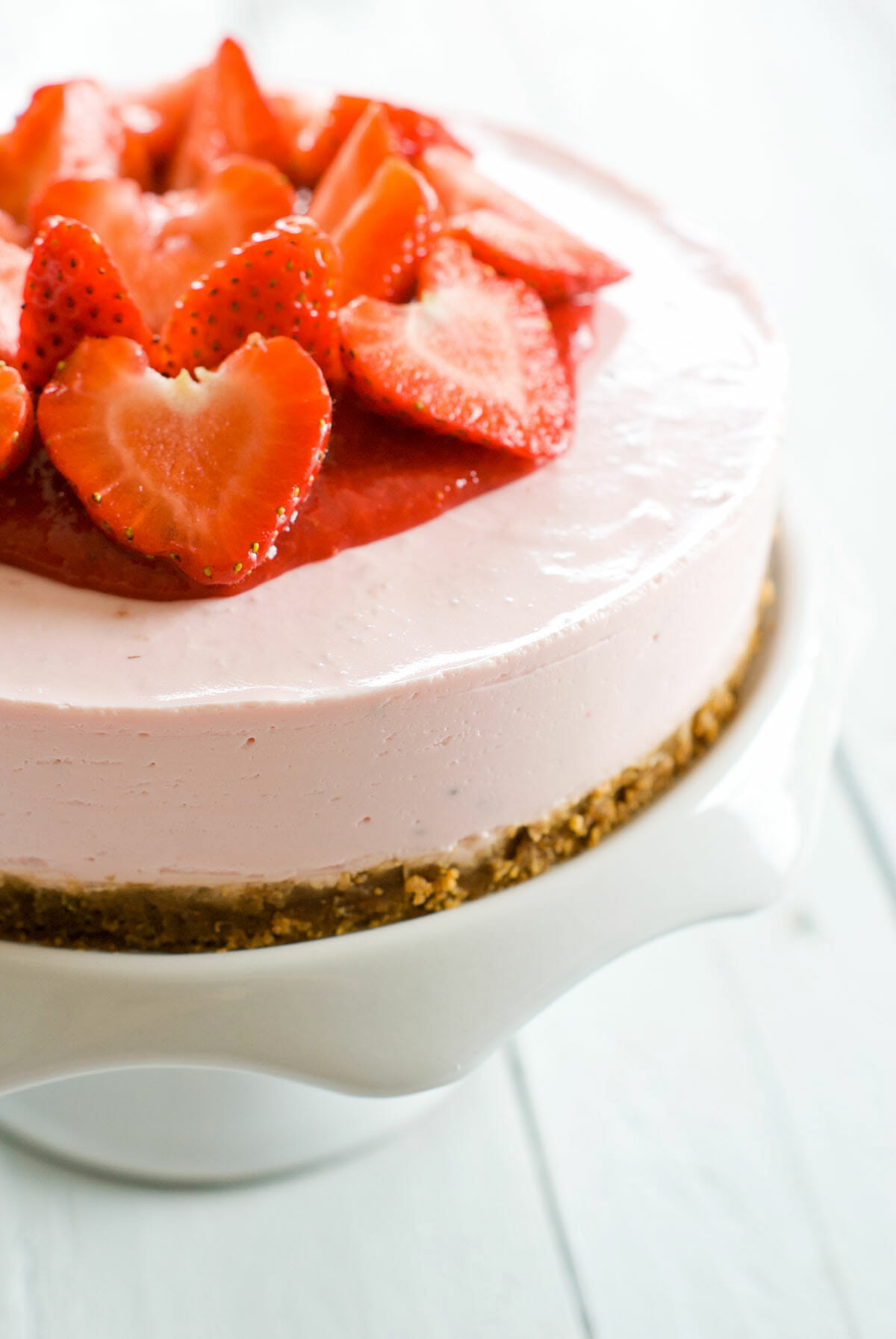 Cheesecake fraise et spéculoos sans cuisson recette - Lilie Bakery