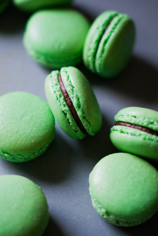 Macarons Thé Vert Matcha & Ganache Chocolat