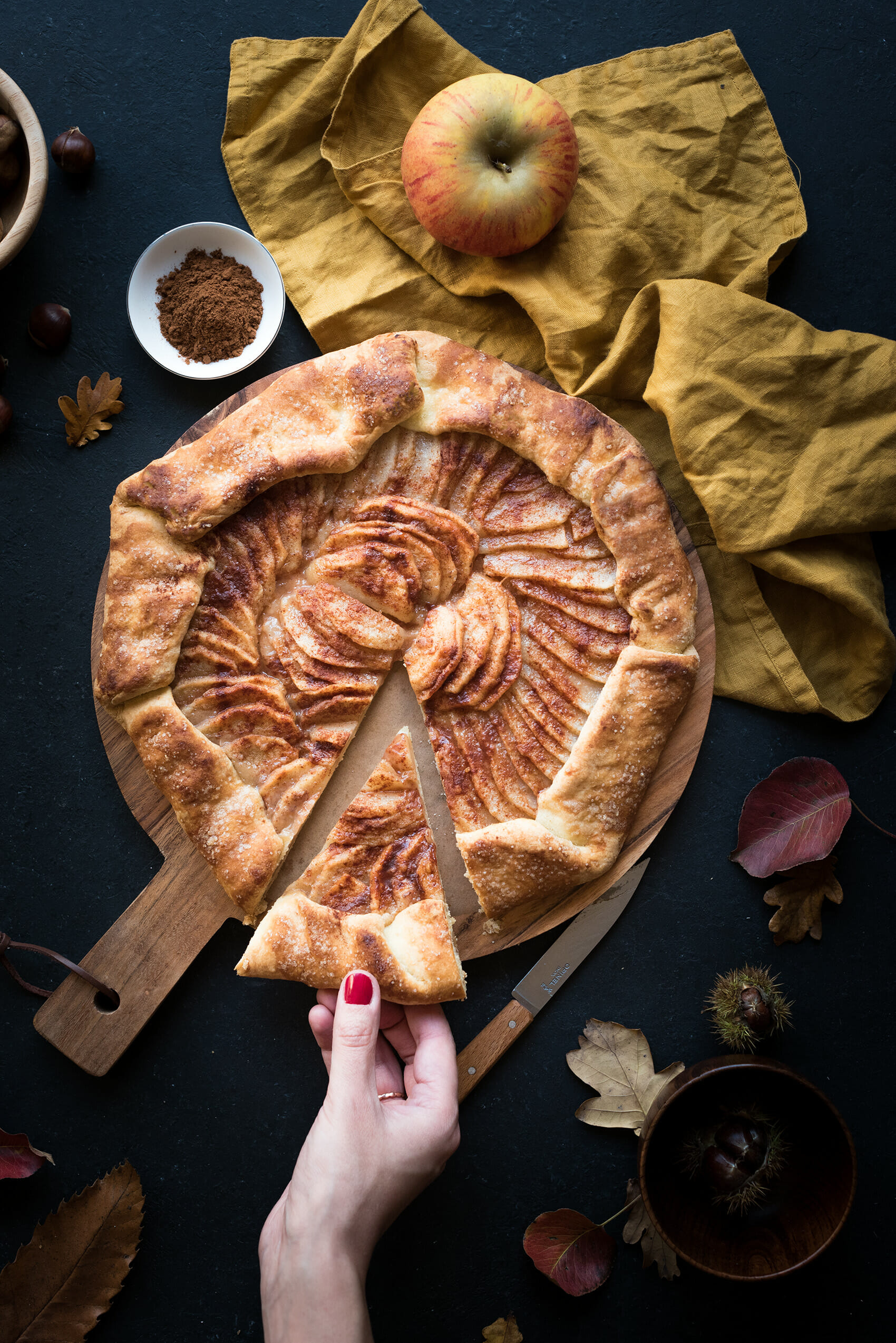 Tarte rustique pomme poire épices - Lilie Bakery