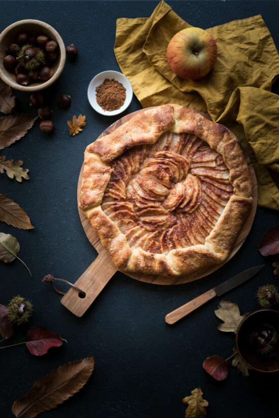 Tarte rustique pomme, poire & épices