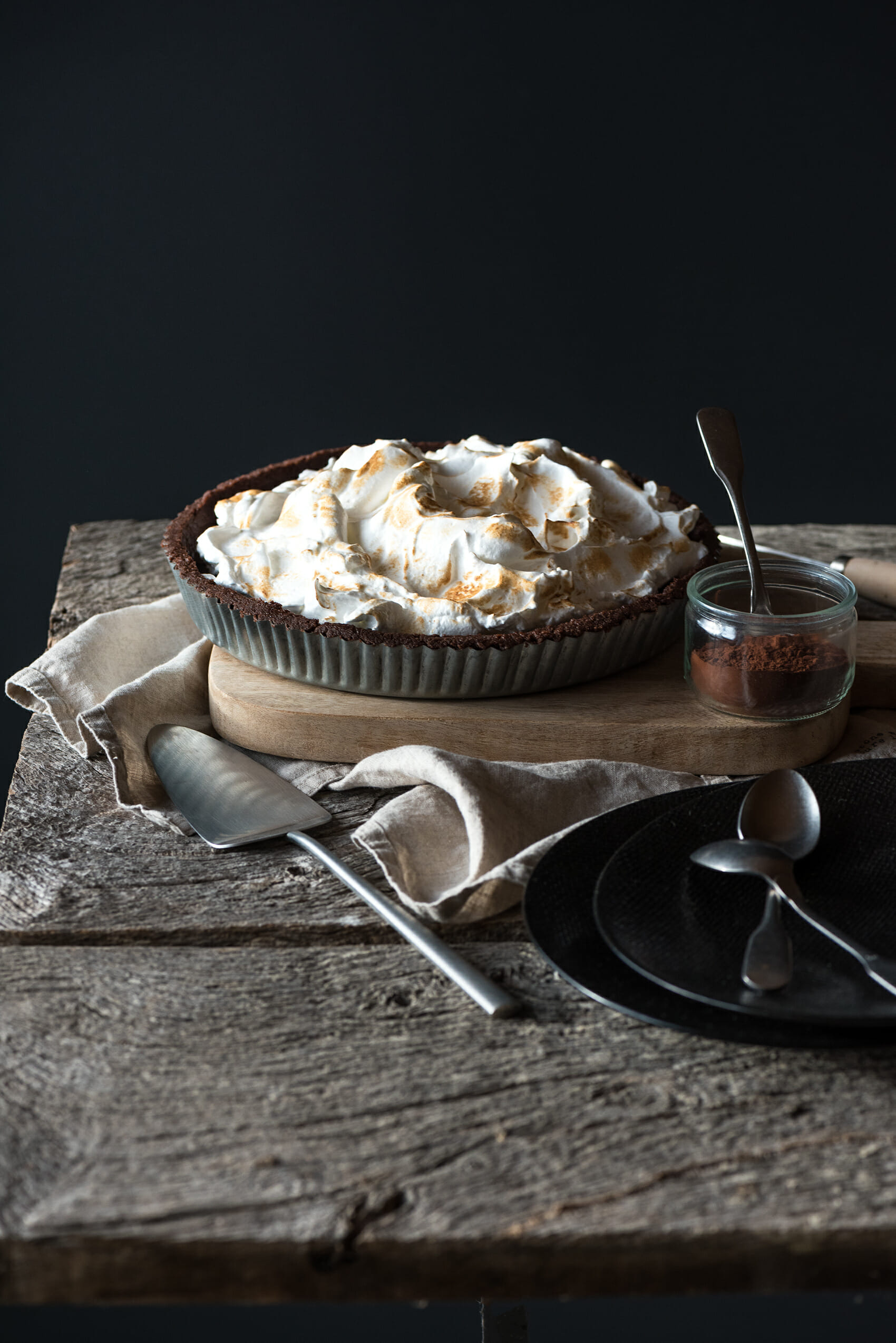 Tarte au chocolat meringuée - Lilie Bakery