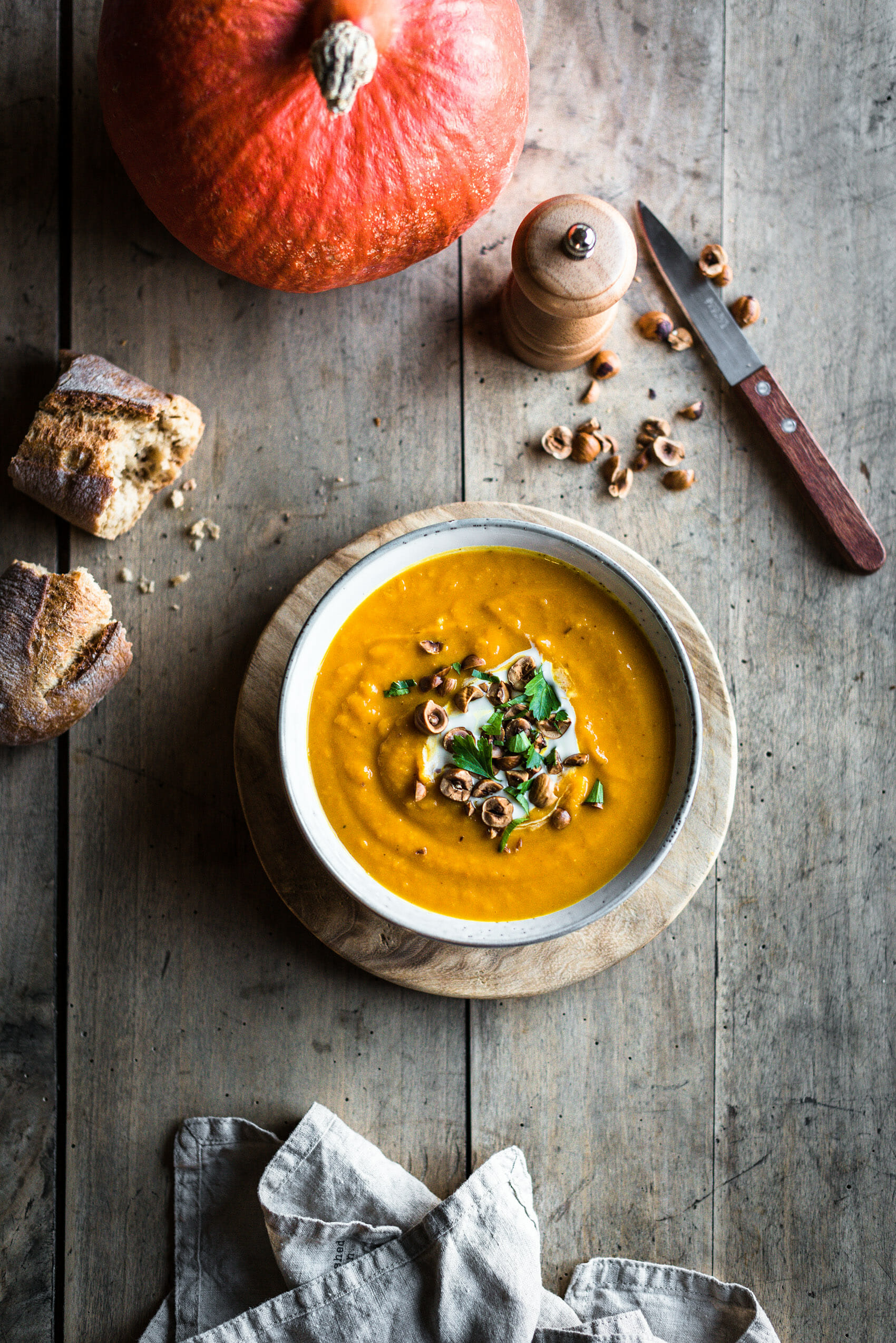 Velouté de potimarron rôti noisettes torréfiées - Lilie Bakery