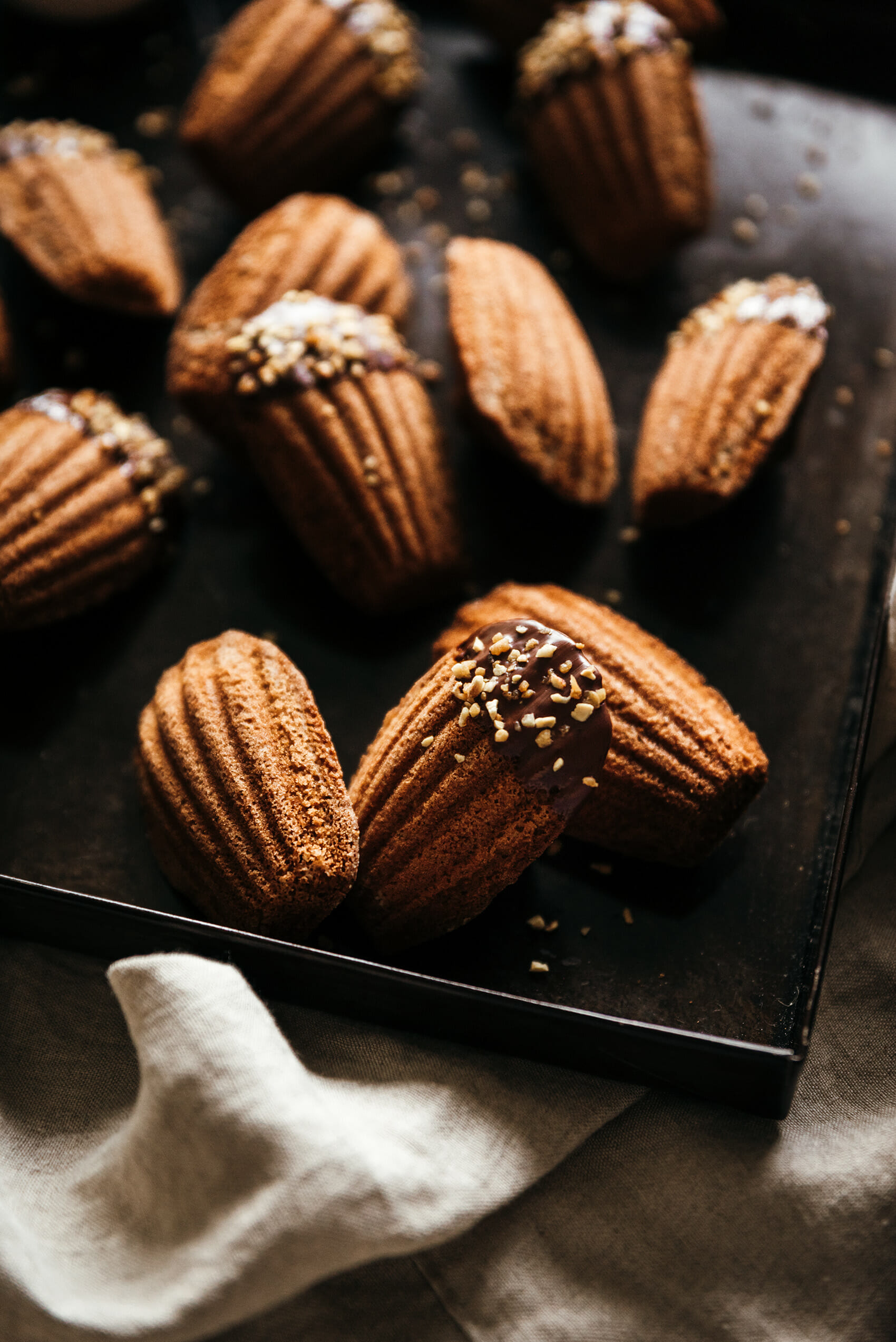 Madeleines noisette-chocolat - Lilie Bakery