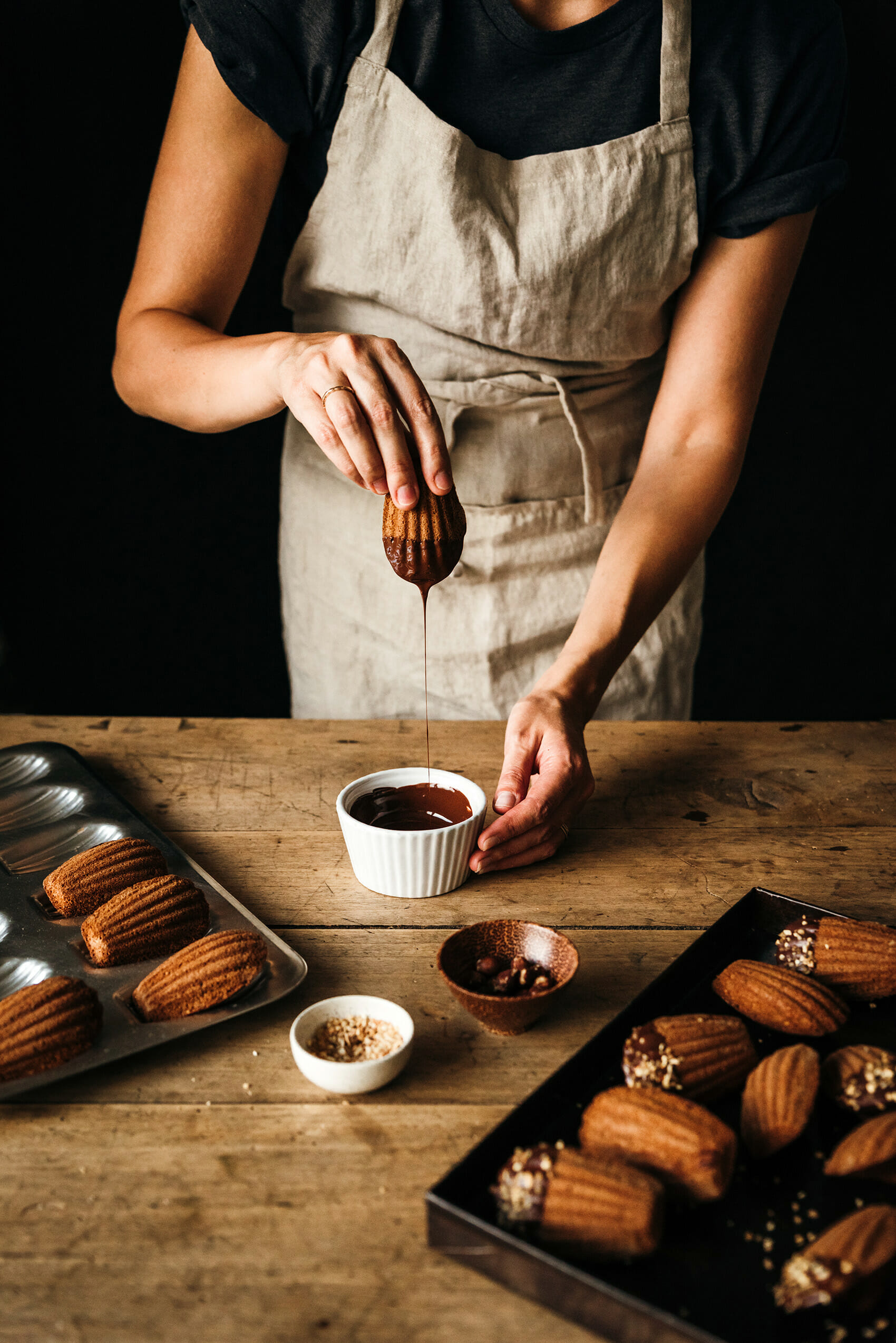 Madeleines noisette-chocolat - Lilie Bakery