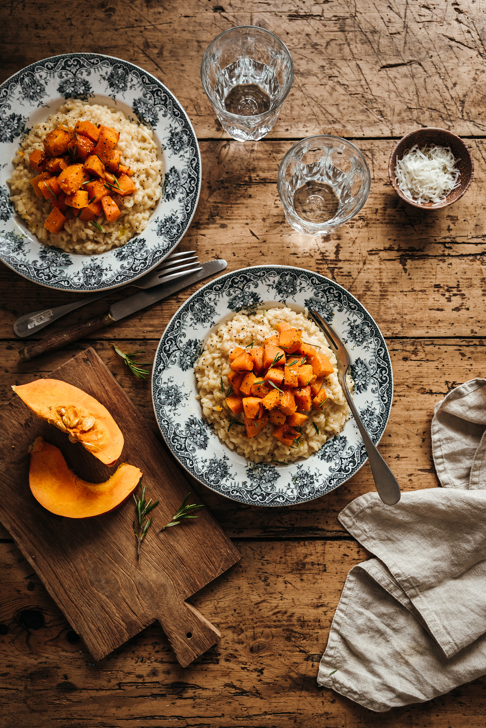 Risotto potimarron rôti miel romarin - Lilie Bakery