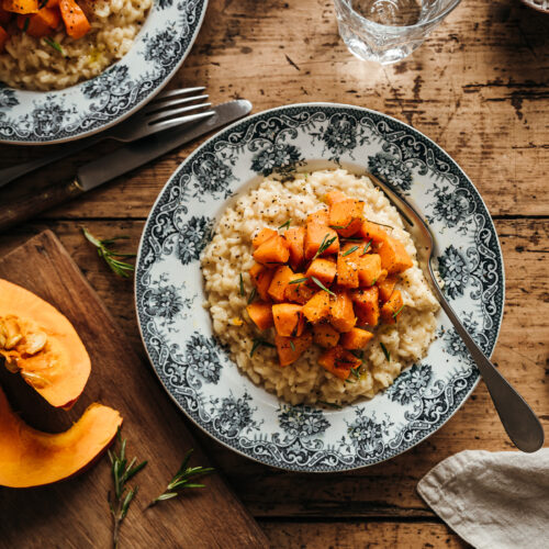 Risotto potimarron rôti miel romarin - Lilie Bakery