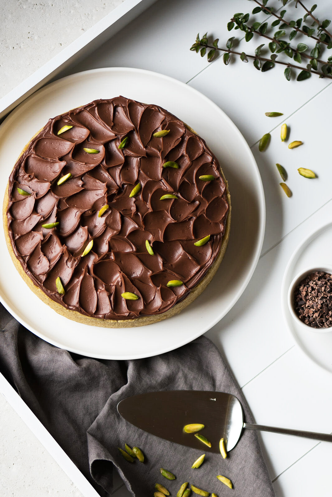 Gâteau pistache chocolat entier - Lilie Bakery