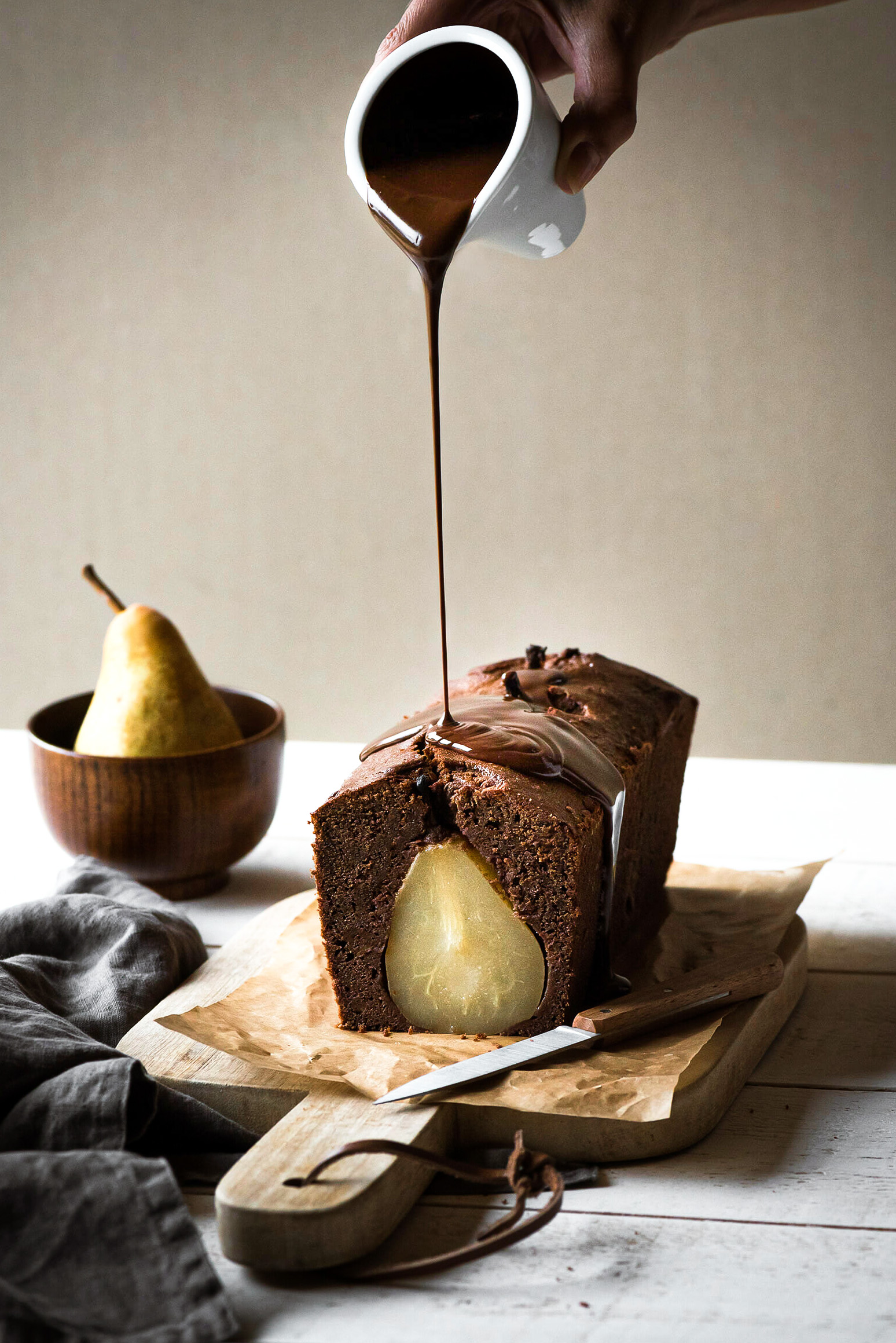 Cake poire chocolat ganache - Lilie Bakery