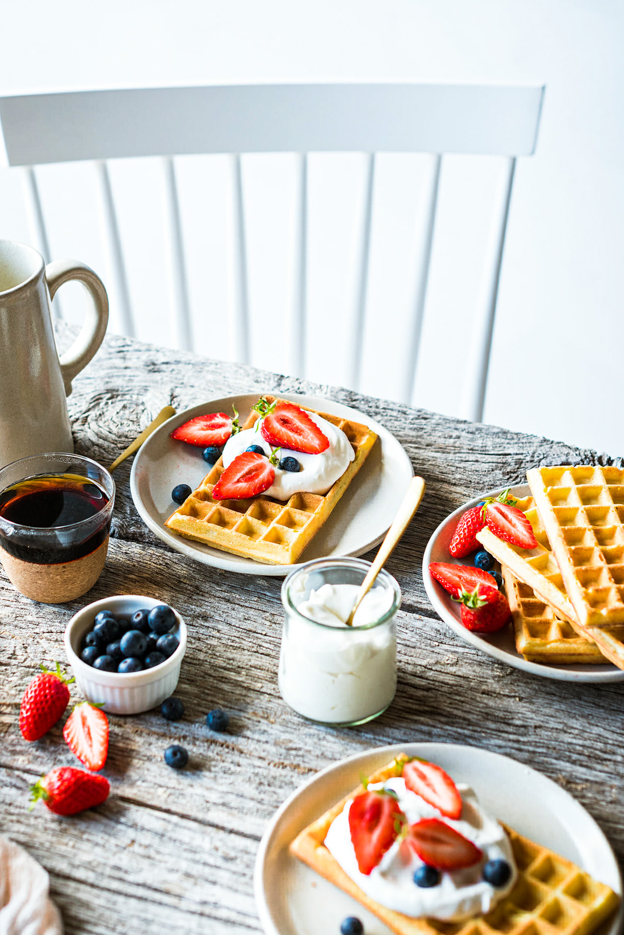 Gaufres bruxelles légères recette petit déjeuner - Lilie Bakery