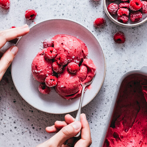 Nice cream banane framboise - Lilie Bakery