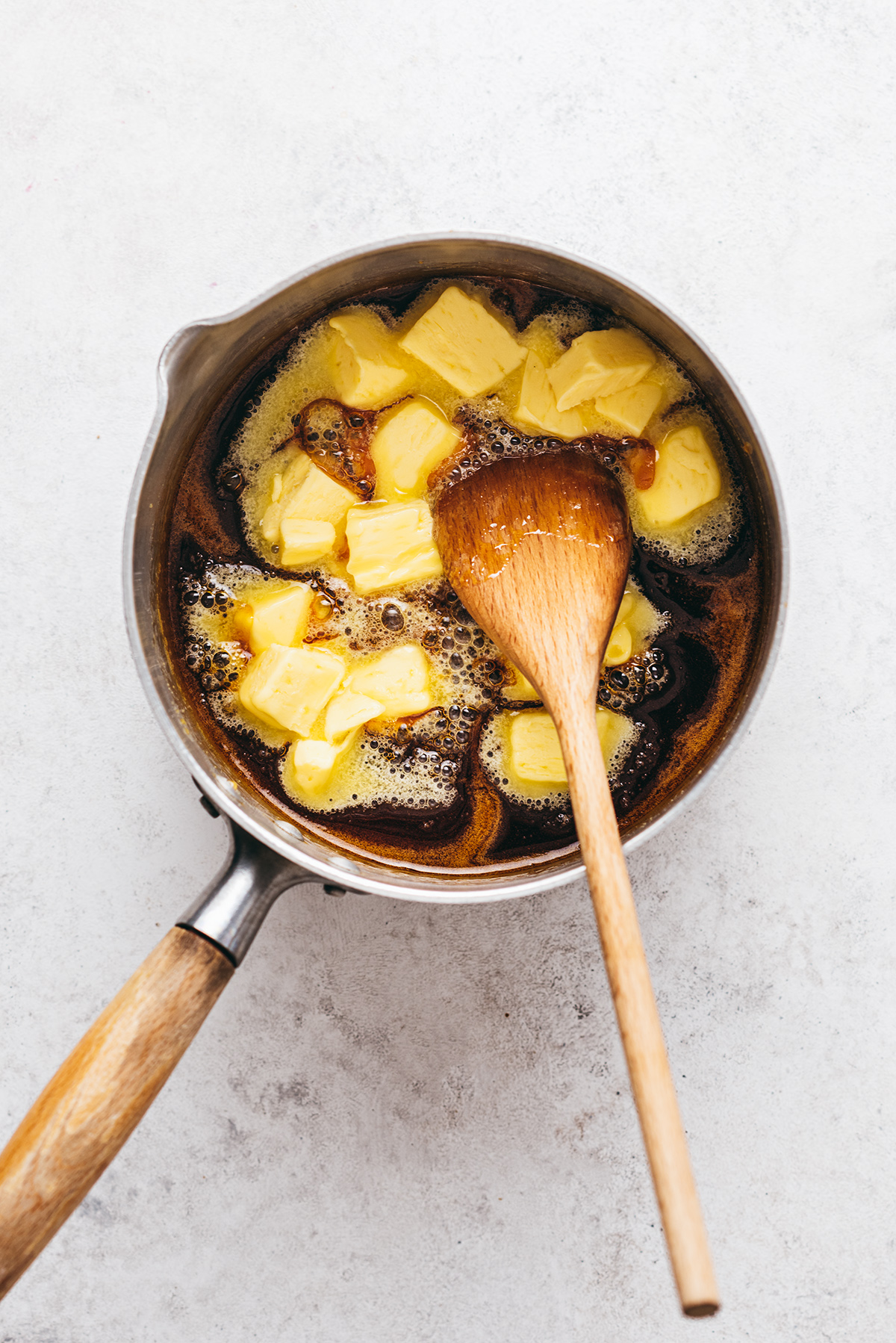 Add butter to caramel recipe - Lilie Bakery