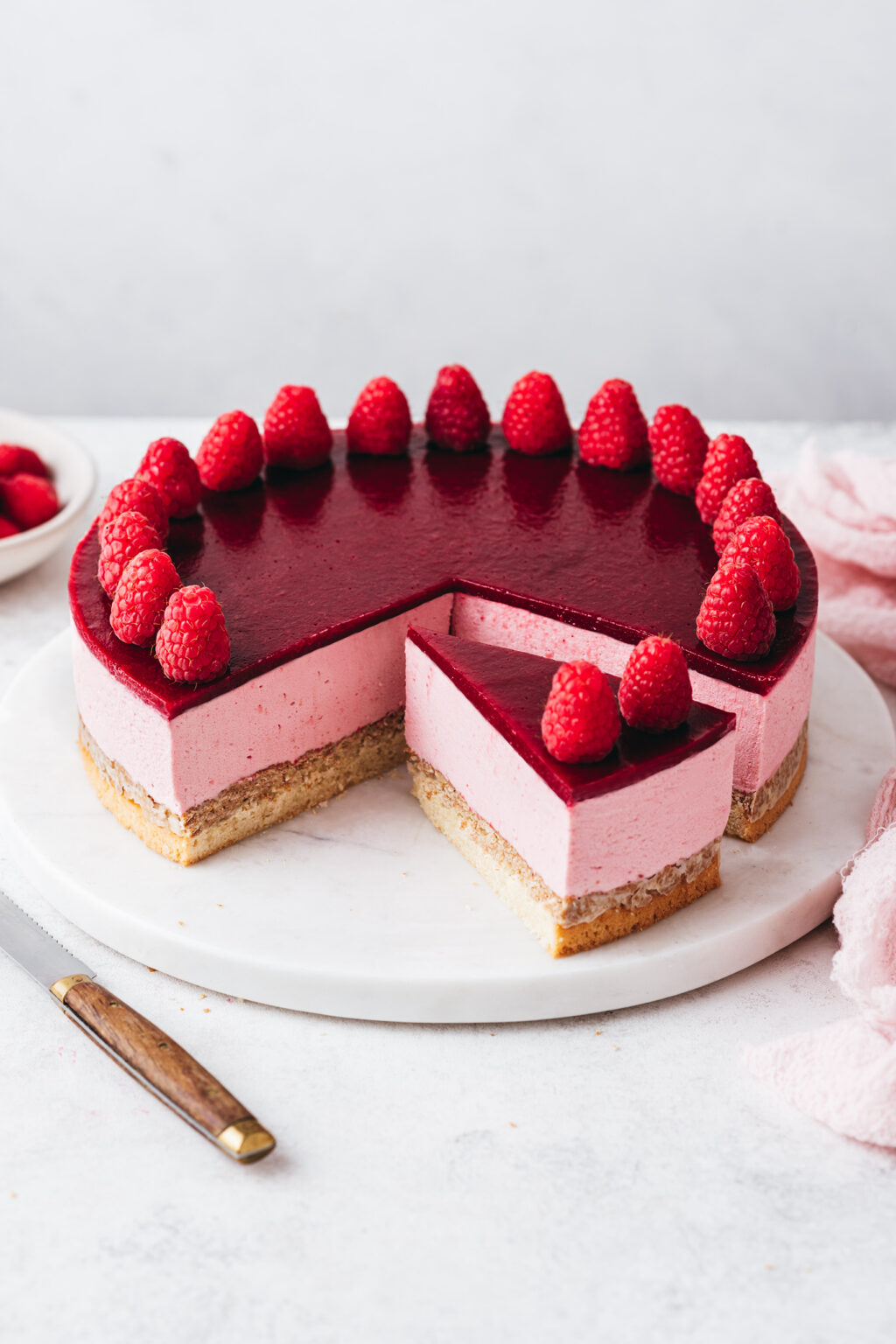 Bavarois framboise - Lilie Bakery