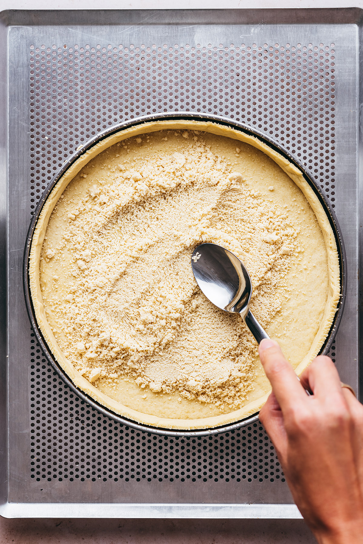 Fond tarte amande myrtille - Lilie Bakery