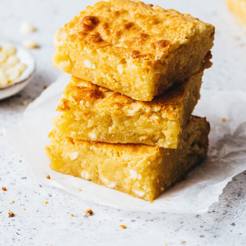 Brownie chocolat blanc et pépites - Lilie Bakery