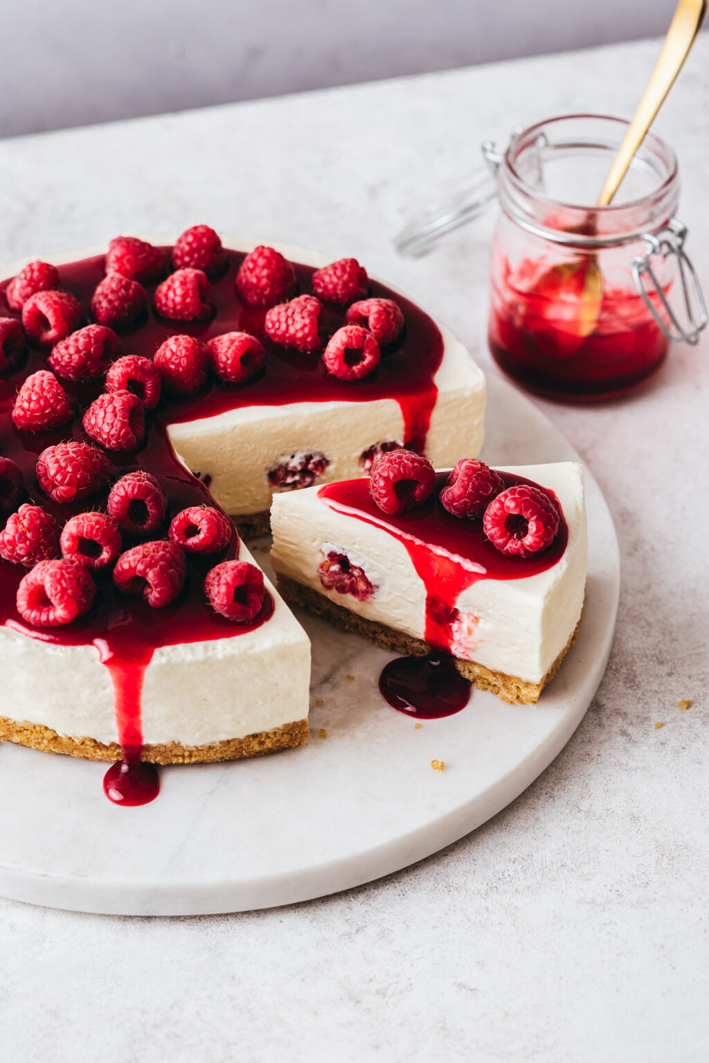 Easy raspberry cheesecake - Lilie Bakery