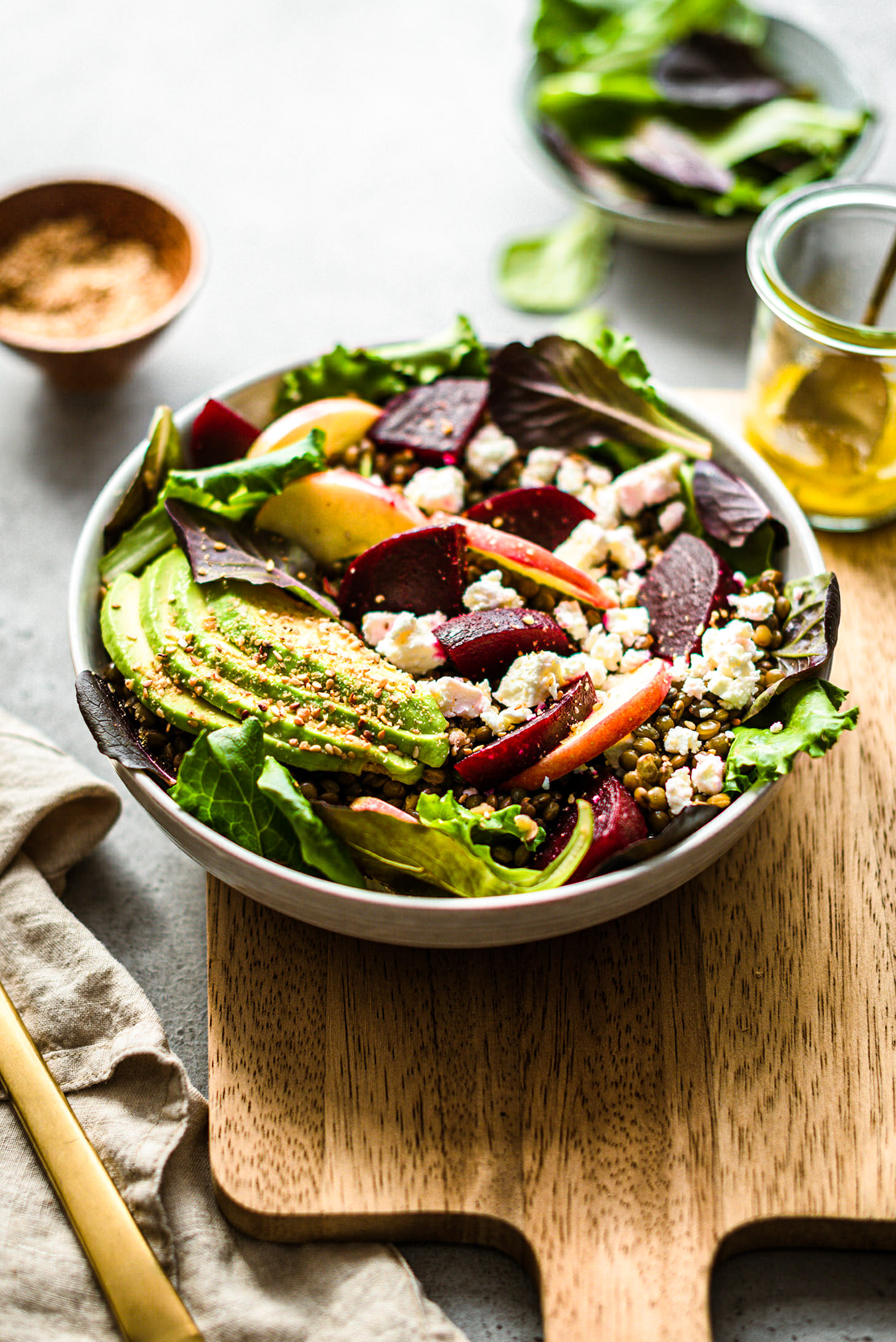 Salade de lentilles feta recette - Lilie Bakery
